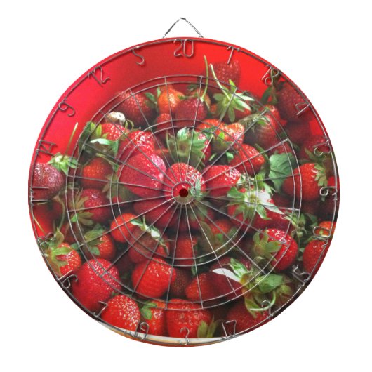 Klassische Erdbeeren Dartscheibe (vorne)
