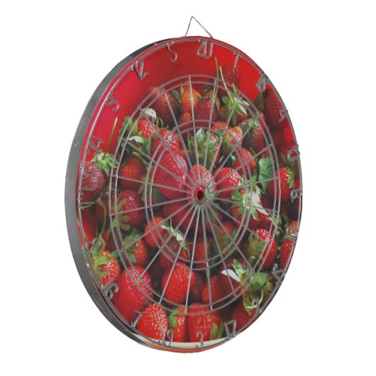 Klassische Erdbeeren Dartscheibe (Vorderseite Links)
