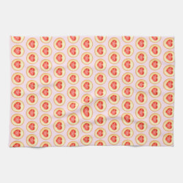 Klassische Erdbeerherz-Thumbprint-Cookies Geschirrtuch