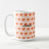 Klassische Erdbeerherz-Thumbprint-Cookies Kaffeetasse (Links)
