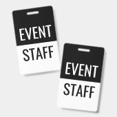 Klassische Ereignis-Personal-Abzeichen Ausweis (Vorder- & Rückseite)