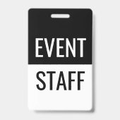 Klassische Ereignis-Personal-Abzeichen Ausweis (Rückseite)