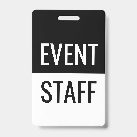 Klassische Ereignis-Personal-Abzeichen Ausweis (Vorderseite)