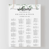 Klassische Eukalyptus-Alphabetische Sitzkarte Poster