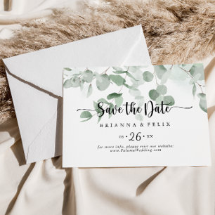 Klassische Eukalyptus-Foliage Save The Date