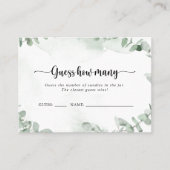 Klassische Eukalyptus schätzt die Anzahl der Spiel Visitenkarte (Vorderseite)