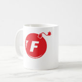 Klassische f-Bomben-Tasse Kaffeetasse (Vorderseite Links)