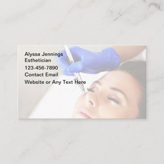 Klassische Facial Esthetician Business Cards Visitenkarte (Vorderseite)