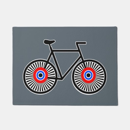Klassische Fahrrad-Ziel-Speichen Fußmatte (Vorderseite)