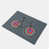 Klassische Fahrrad-Ziel-Speichen Fußmatte (Schrägansicht)