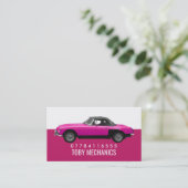 Klassische Fahrzeuge, Auto Mechanik und Reparature Visitenkarte (Stehend Vorderseite)