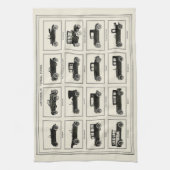 Klassische Fahrzeugkarte Vintage Kunstsammler Geschirrtuch (Vertikal)