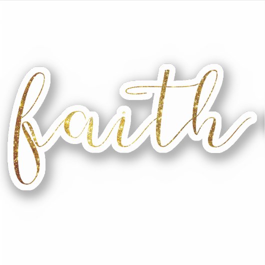 Klassische FAITH Script Typografie Aufkleber (Vorderseite)