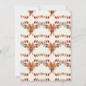 Klassische Fall-Wildblume Erstname Hochzeit Einladung (Rückseite)