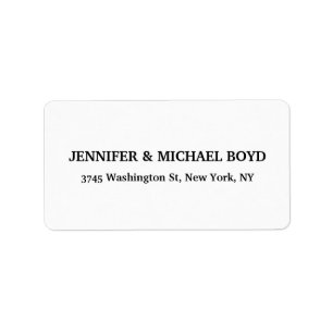 Klassische Familie im Retrostil, schwarz und weiß Adressaufkleber