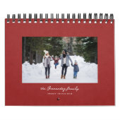 Klassische Familie mit rotem Herringbone-Tweed Kalender (Titelbild)
