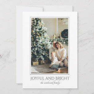 Klassische Familienferienfotogrußkarte Feiertagskarte