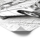 Klassische Farbe für Autos bei Erwachsenen Poster (Ecke)