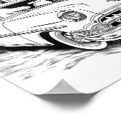 Klassische Farbe für Autos bei Erwachsenen Poster (Ecke)