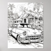 Klassische Farbe für Autos bei Erwachsenen Poster (Vorne)