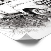 Klassische Farbe für Autos bei Erwachsenen Poster (Ecke)