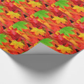Klassische Farbe Herbst Herbstleaf Print Geschenkpapier (Ecke)