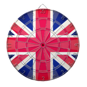 Klassische Farben Union Jack im Vintage-Stil UK-Fl Dartscheibe