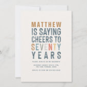 Klassische farbenfrohe Beifall zu 70 Jahren Geburt (Vorderseite)