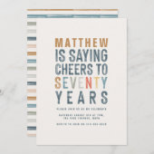 Klassische farbenfrohe Beifall zu 70 Jahren Geburt (Vorne/Hinten)