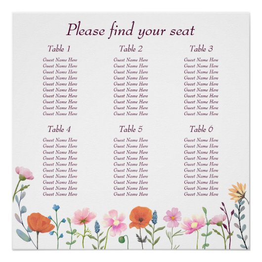 Klassische farbenfrohe Blumengrün Poster (Vorderseite)