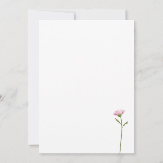 Klassische farbenfrohe Blumenzwiese Einladung (Rückseite)