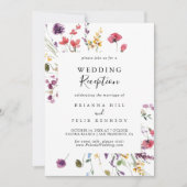 Klassische, farbenfrohe Hochzeitsempfehlung Einladung (Vorderseite)