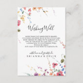 Klassische farbenfrohe Hochzeitsfeier mit floralen Begleitkarte (Vorderseite)