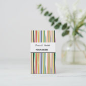 Klassische, farbenfrohe, im Retro-Stil gehaltene M Visitenkarte (Stehend Vorderseite)