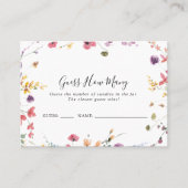 Klassische farbenfrohe Wild Rate wie viele Spielka Visitenkarte (Vorderseite)