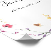 Klassische Farbenfrohe Wildblütenfavoriten Zeichen Poster (Ecke)