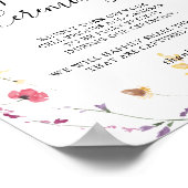 Klassische farbenfrohe Wilde Flora Zeremonie ohne Poster (Ecke)