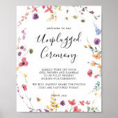 Klassische farbenfrohe Wilde Flora Zeremonie ohne Poster (Vorne)