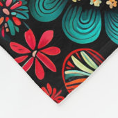 KLASSISCHE FARBFARBIGE DOODLE-BLUME KUNSTDESIGN FLEECEDECKE (Ecke)