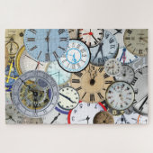 Klassische farbige Collage verzerrter Uhren Puzzle (Horizontal)