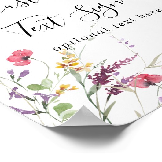 Klassische Farbige Schriftzeichen für frei lebende Poster (Ecke)