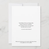 Klassische Feier der Leben-Einladung mit Foto Einladung (Rückseite)