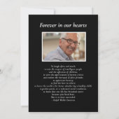 Klassische Feier des Fotos des Lebens Gedicht Einladung (Rückseite)