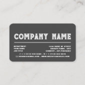 Klassische Fett-Typografie - Logo - Grau und Weiß Visitenkarte (Vorderseite)
