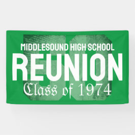 Klassische, fette 50-jährige High School Wiederseh Banner