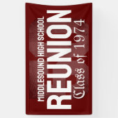 Klassische, fette 50-jährige High School Wiederseh Banner (Vertikal)