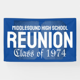 Klassische, fette 50-jährige High School Wiederseh Banner