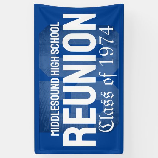 Klassische, fette 50-jährige High School Wiederseh Banner (Vertikal)