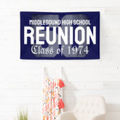 Klassische, fette 50-jährige High School Wiederseh Banner (Insitu)