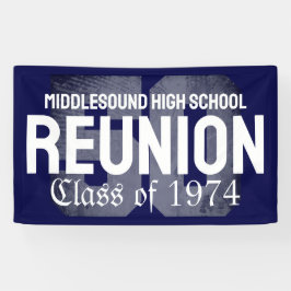 Klassische, fette 50-jährige High School Wiederseh Banner